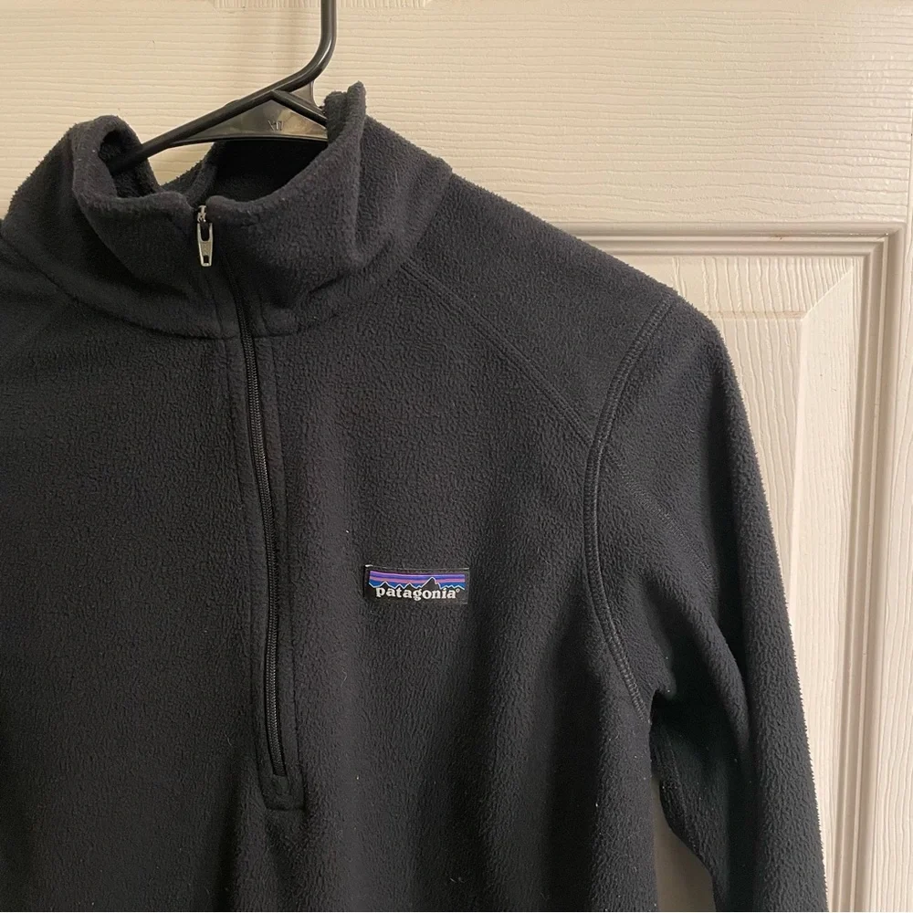 Patagonia Women's Black Half-Zip Turtleneck Sweater - Picture 3 of 9